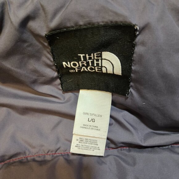 The North Face Girl's Size Large Down Maroon Gray Series 600 - Picture 4 of 10